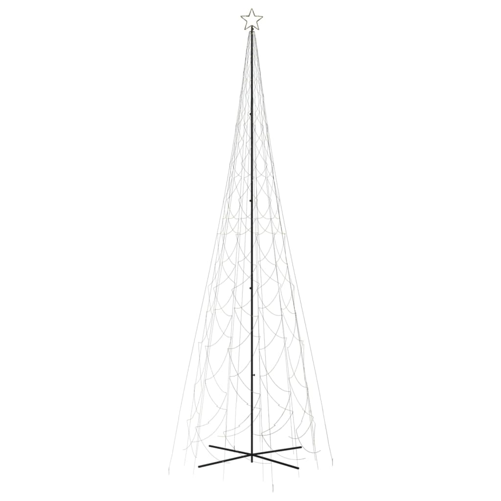 Árvore de Natal em cone 3000 luzes LED 230x800 cm branco quente