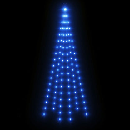 Árvore de Natal mastro de bandeira 108 LEDs 180cm azul