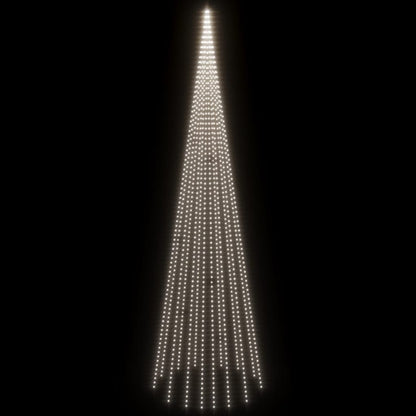 Árvore de Natal mastro de bandeira 1134 LEDs 800 cm branco frio