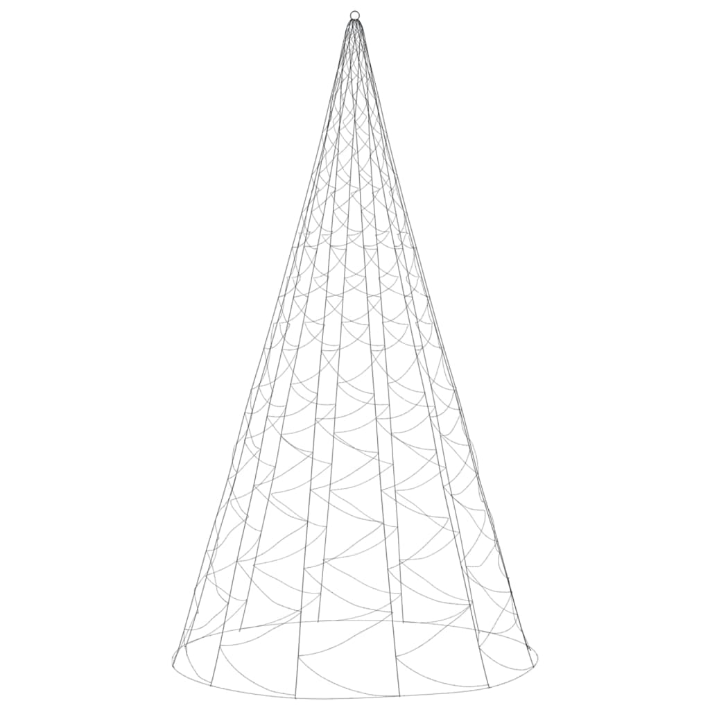 Árvore de Natal para Exterior com 500 cm e 1400 LEDs - Branco Quente