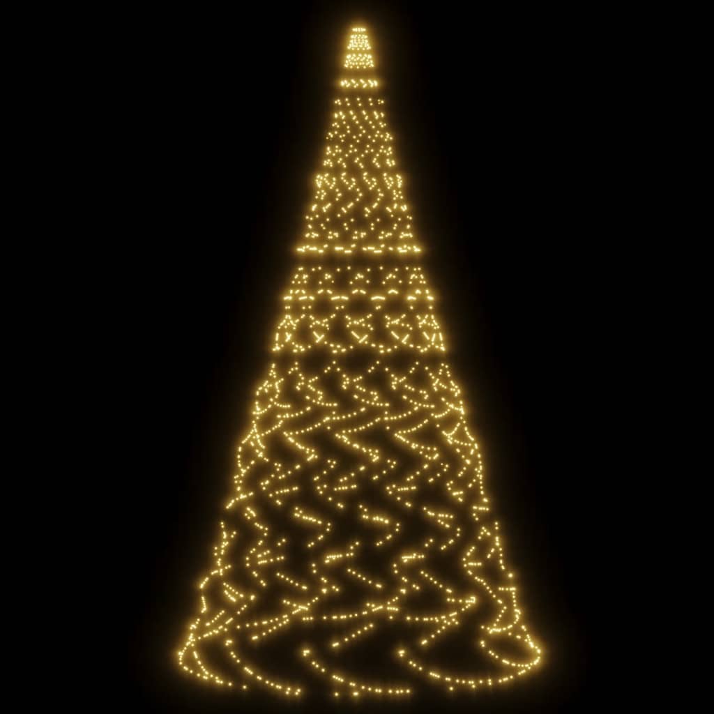 Árvore de Natal para Exterior com 500 cm e 1400 LEDs - Branco Quente