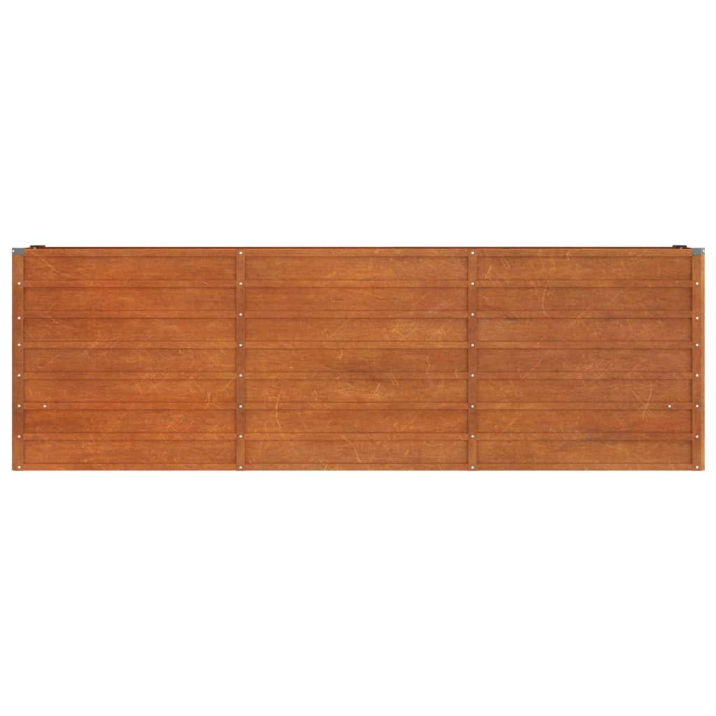 Canteiro de jardim 240x40x77 cm aço corten cor enferrujado