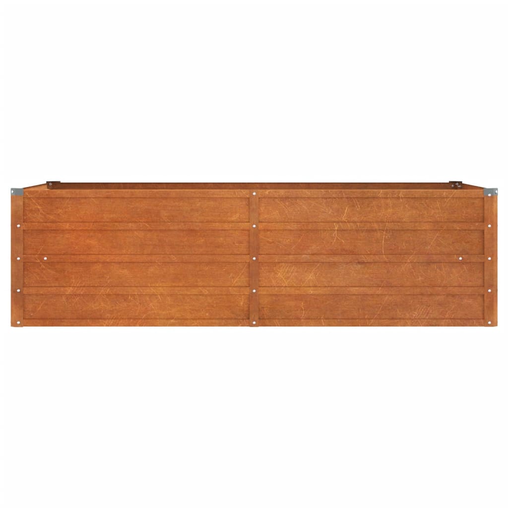 Canteiro de jardim 160x80x45 cm aço corten cor enferrujado