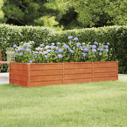 Canteiro de jardim 240x80x45 cm aço corten cor enferrujado