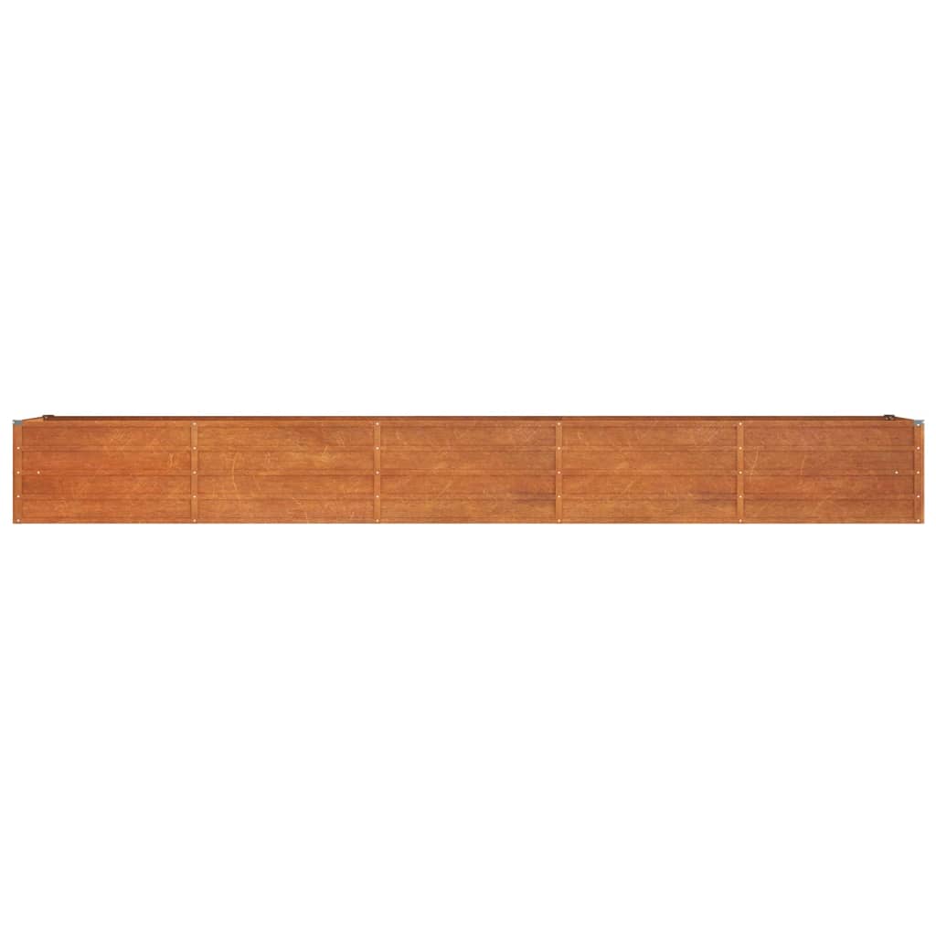 Canteiro de jardim 400x80x45 cm aço corten cor enferrujado