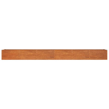 Canteiro de jardim 480x80x45 cm aço corten cor enferrujado