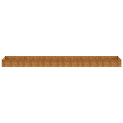 Canteiro elevado de jardim 579x100x36 cm aço corten