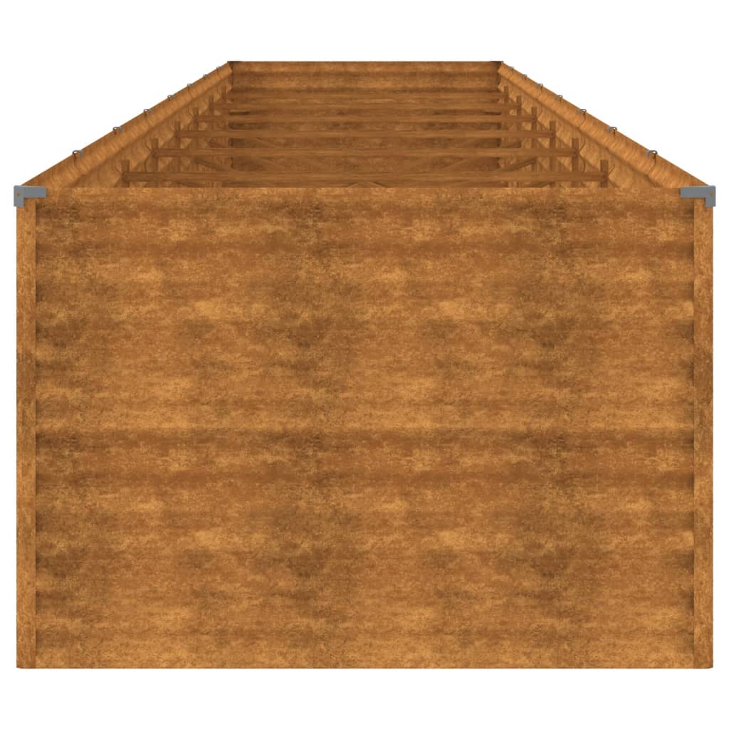 Canteiro elevado de jardim 770x100x69 cm aço corten