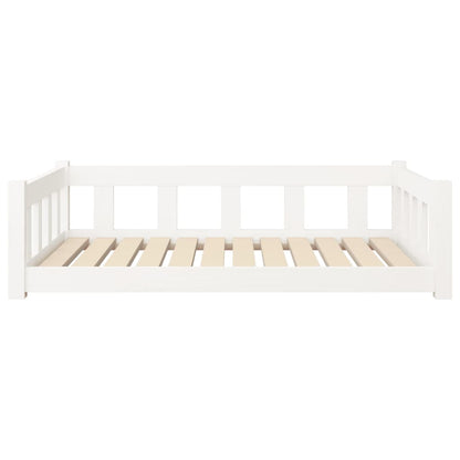 Cama para cães 105,5x75,5x28 cm madeira de pinho maciça branco