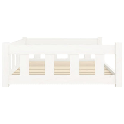 Cama para cães 105,5x75,5x28 cm madeira de pinho maciça branco