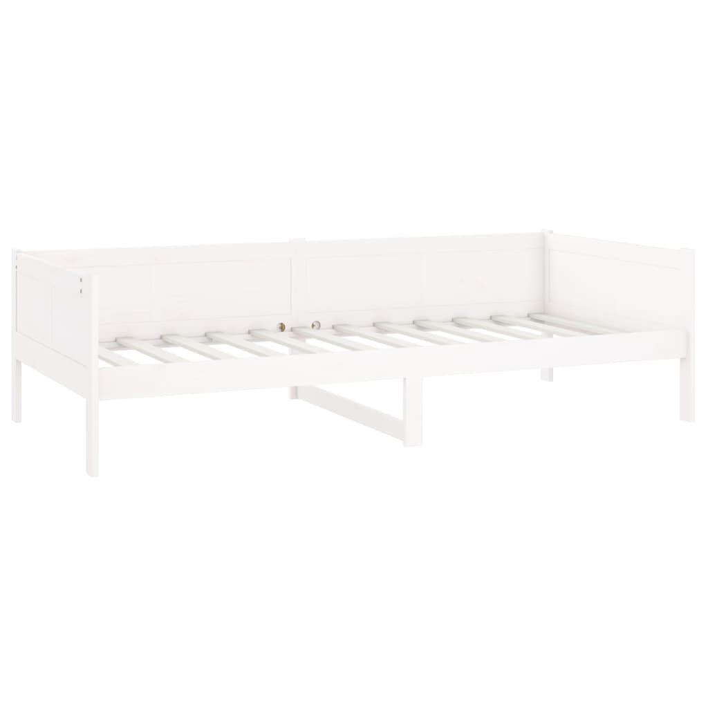 Sofá-cama 90x200 cm madeira de pinho maciça branco