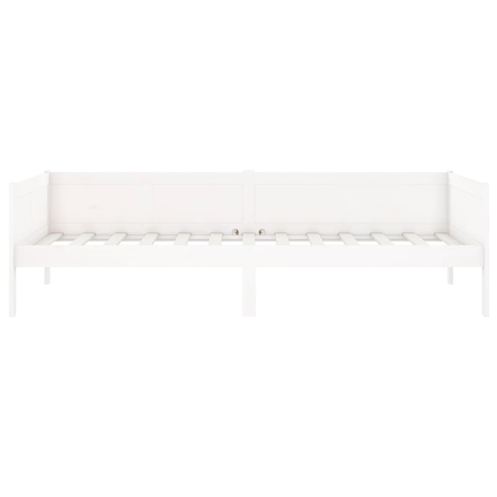 Sofá-cama 90x200 cm madeira de pinho maciça branco