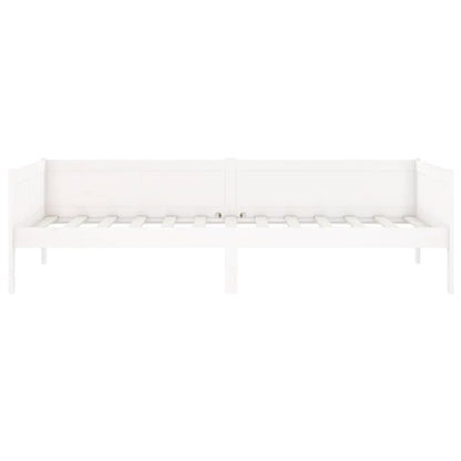 Sofá-cama 90x200 cm madeira de pinho maciça branco