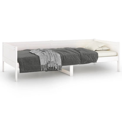 Sofá-cama 80x200 cm madeira de pinho maciça branco