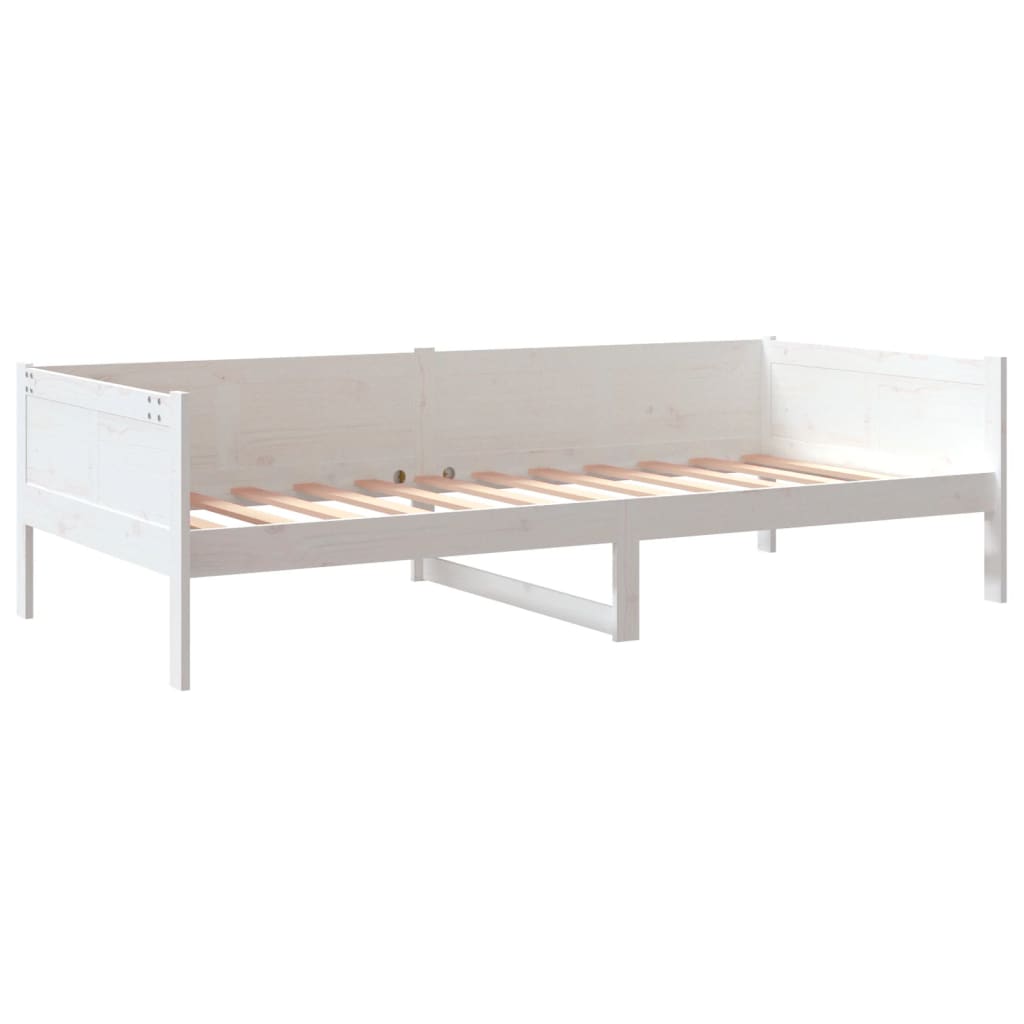 Sofá-cama 80x200 cm madeira de pinho maciça branco