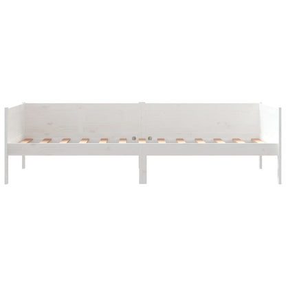 Sofá-cama 80x200 cm madeira de pinho maciça branco