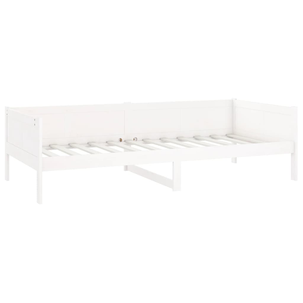 Sofá-cama 90x190 cm madeira de pinho maciça branco