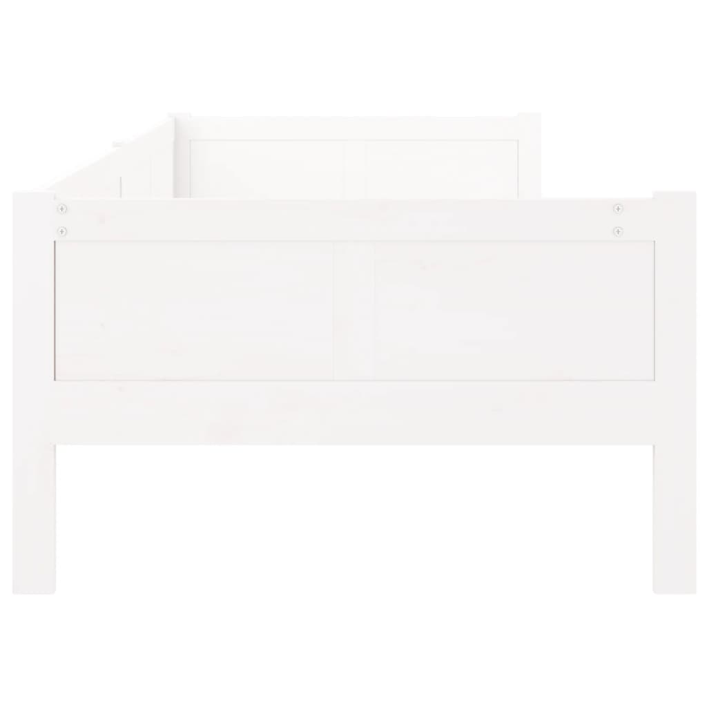 Sofá-cama 90x190 cm madeira de pinho maciça branco