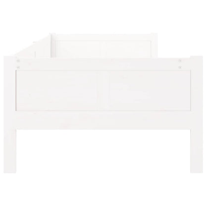 Sofá-cama 90x190 cm madeira de pinho maciça branco