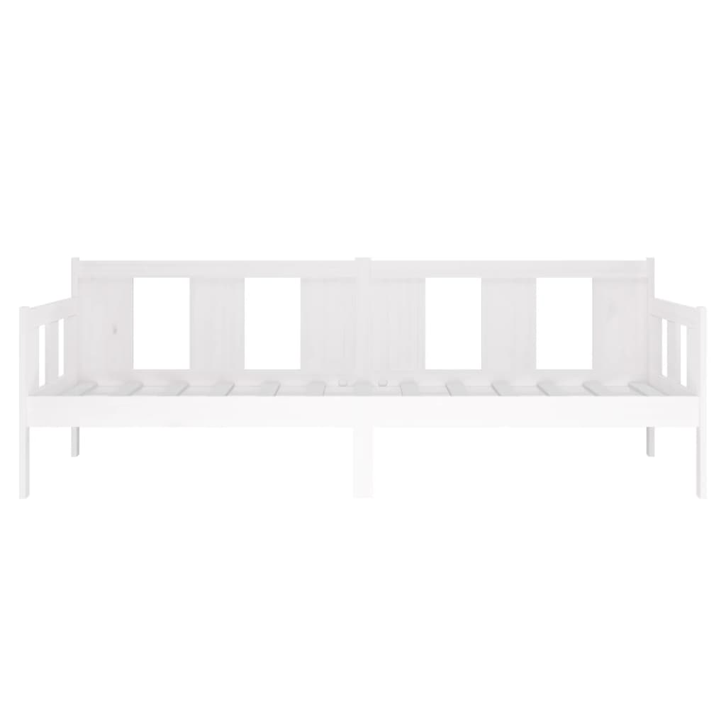 Sofá-cama 90x190 cm madeira de pinho maciça branco