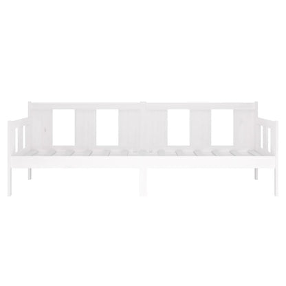 Sofá-cama 90x190 cm madeira de pinho maciça branco