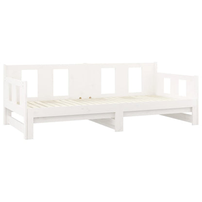 Estrutura sofá-cama de puxar 2x(90x200) cm pinho maciço branco