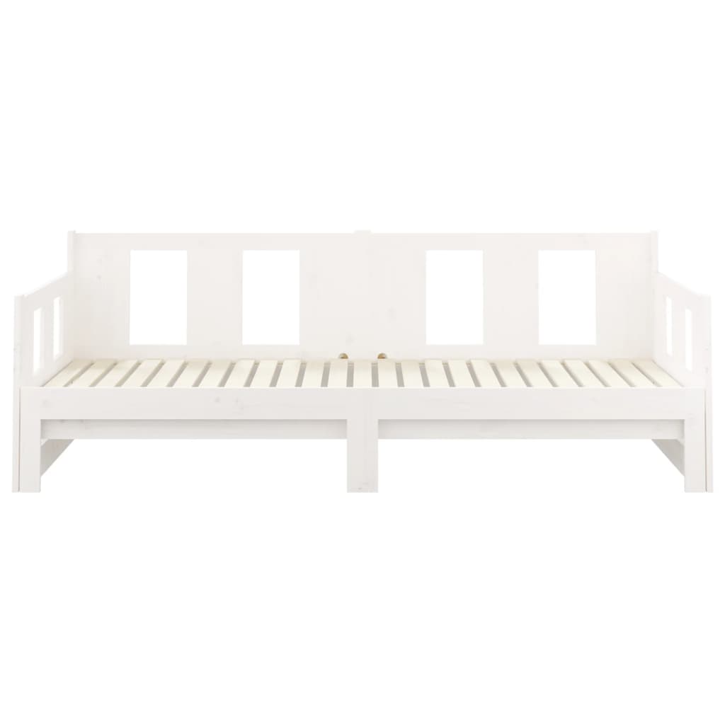 Estrutura sofá-cama de puxar 2x(90x200) cm pinho maciço branco