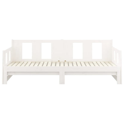 Estrutura sofá-cama de puxar 2x(90x200) cm pinho maciço branco