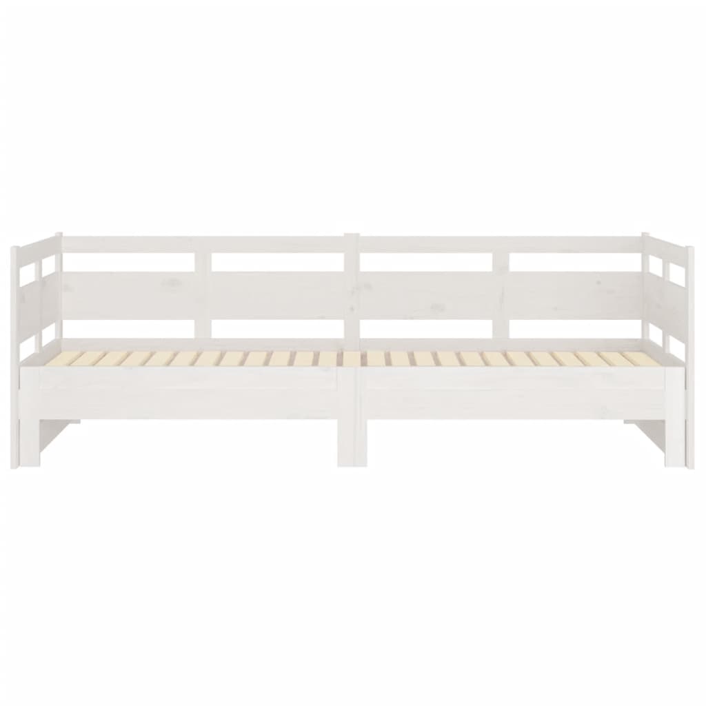 Sofá-cama de puxar 2x(90x200) cm pinho maciço branco