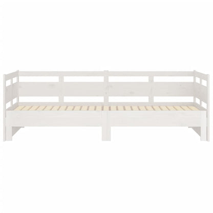 Sofá-cama de puxar 2x(90x200) cm pinho maciço branco