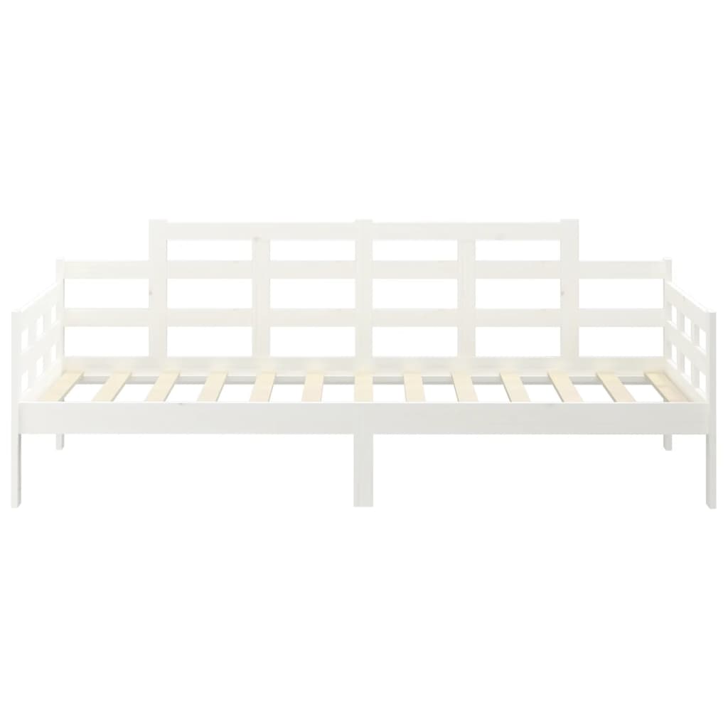 Sofá-cama 90x200 cm madeira de pinho maciça branco