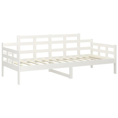 Sofá-cama 80x200 cm madeira de pinho maciça branco