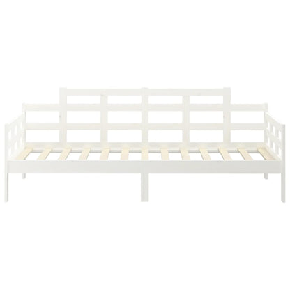 Sofá-cama 80x200 cm madeira de pinho maciça branco