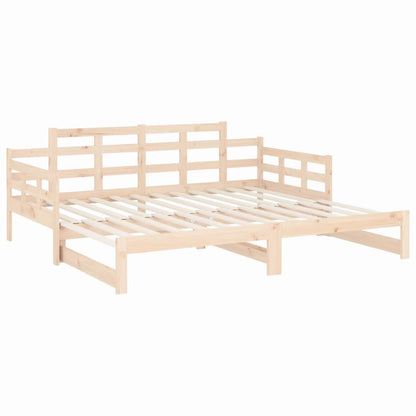 Estrutura sofá-cama de puxar 2x(80x200) cm pinho maciço