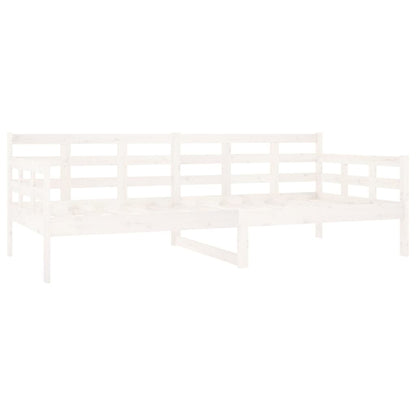 Sofá-cama 90x200 cm madeira de pinho maciça branco