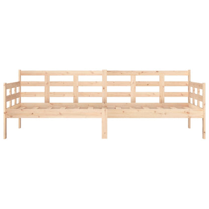 Sofá Cama Natur - Cor Natural - Em Madeira de Pinho - 203,5x86x69,5 cm - Design Rústico