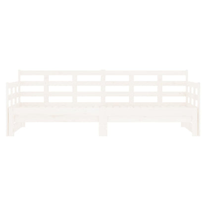 Sofá-cama de puxar 2x(90x200) cm pinho maciço branco