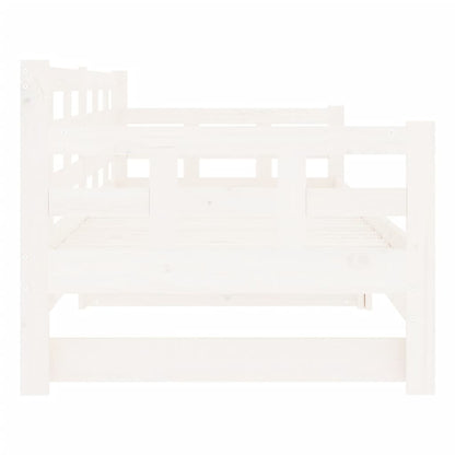 Sofá-cama de puxar 2x(90x200) cm pinho maciço branco