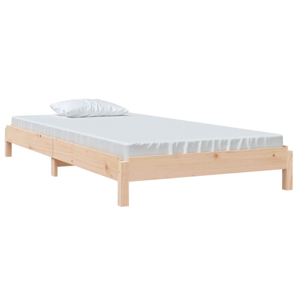 Cama empilhável 90x190 cm madeira de pinho maciça