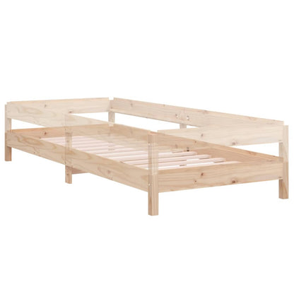 Cama empilhável 90x190 cm madeira de pinho maciça