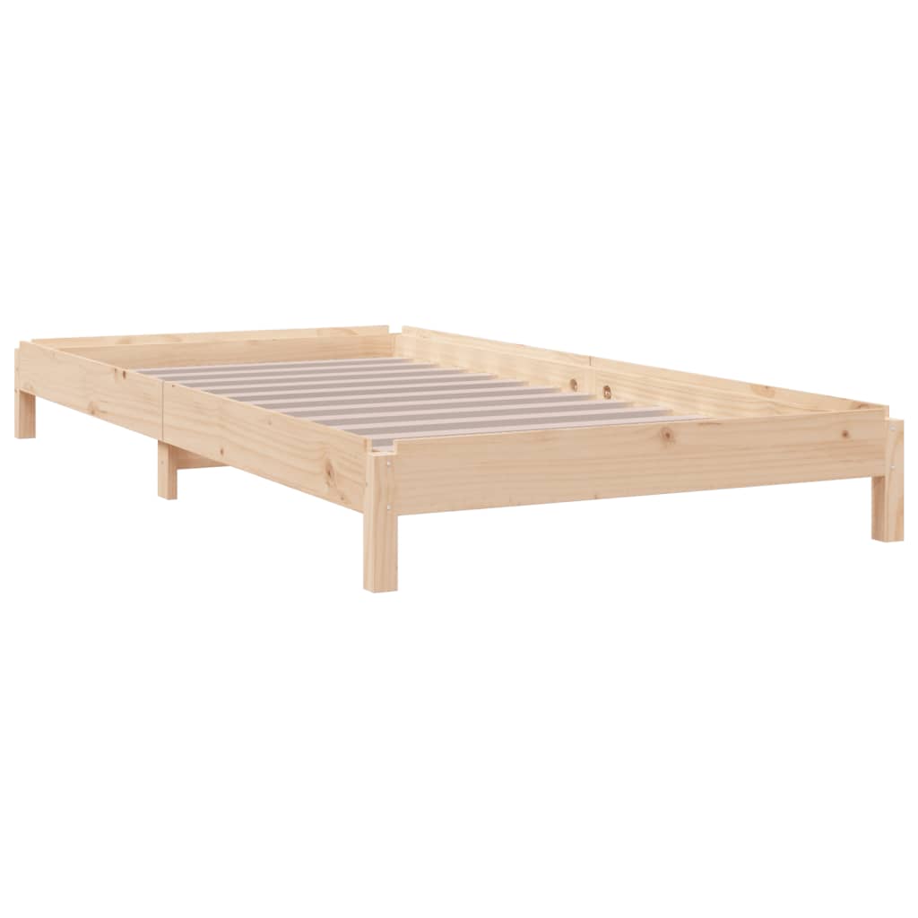 Cama empilhável 90x190 cm madeira de pinho maciça