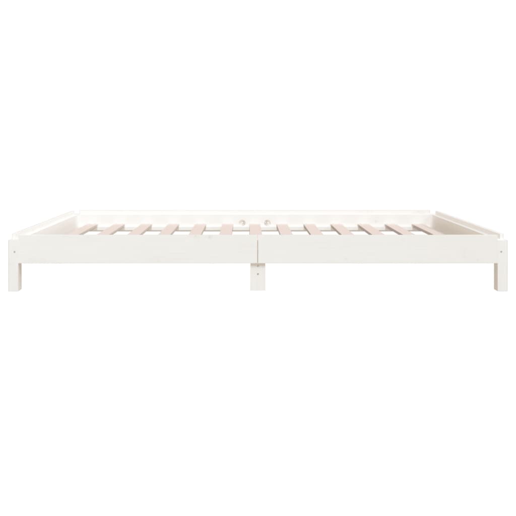 Cama empilhável 90x190 cm madeira de pinho maciça branco