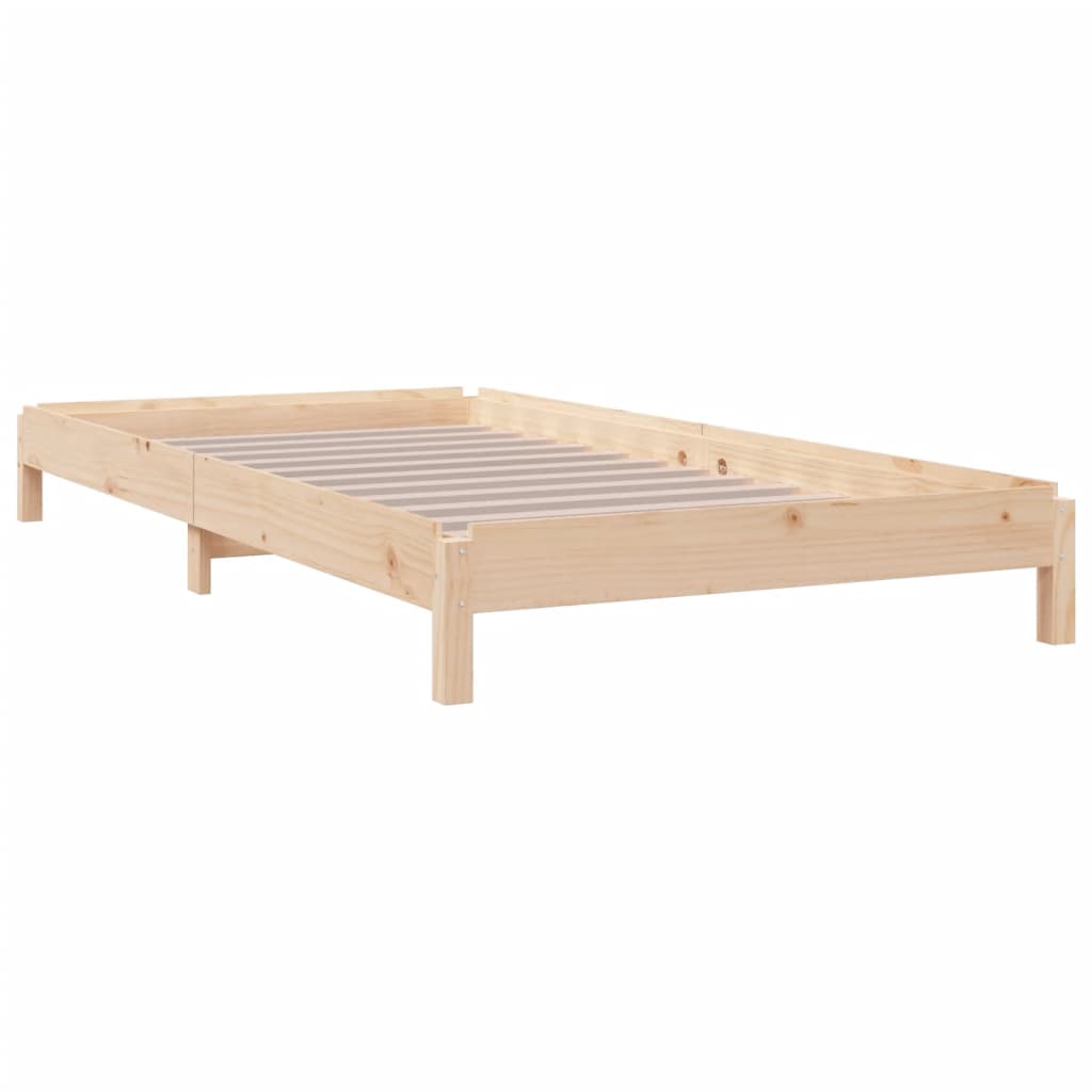 Cama empilhável 75x190 cm madeira de pinho maciça