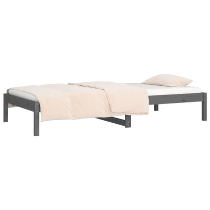 Sofá-cama 90x190 cm 3FT Single madeira de pinho maciça cinzento