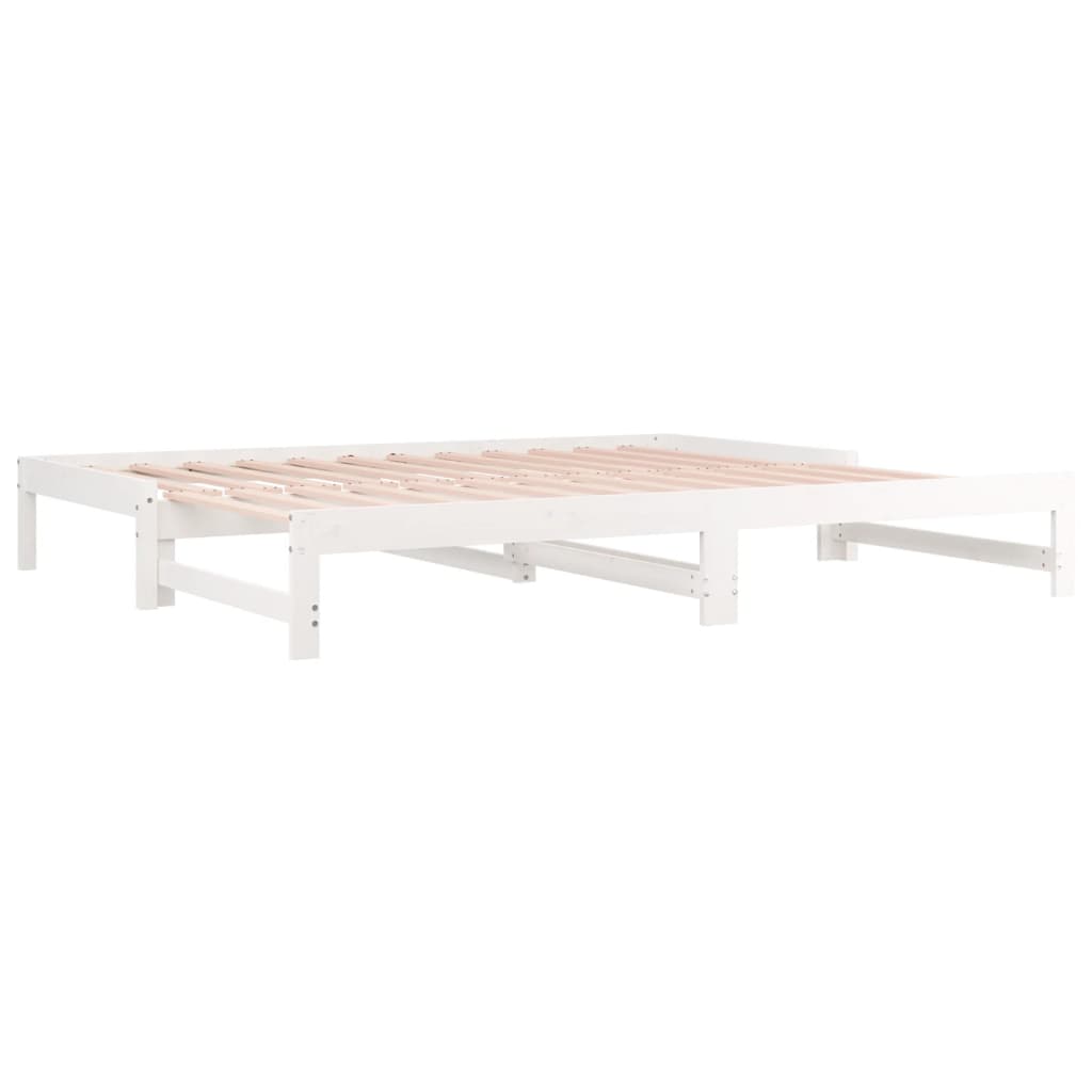 Sofá-cama de puxar 2x(90x200) cm pinho maciço branco