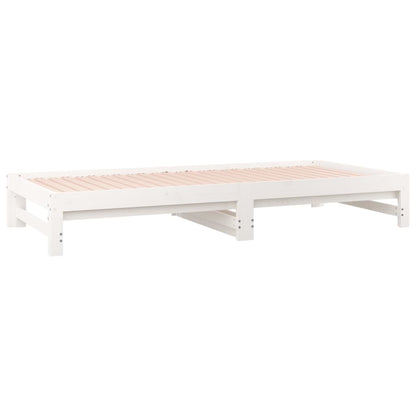 Sofá-cama de puxar 2x(90x200) cm pinho maciço branco