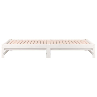 Sofá-cama de puxar 2x(80x200) cm pinho maciço branco