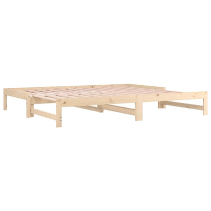 Estrutura sofá-cama de puxar 2x(90x190) cm pinho maciço