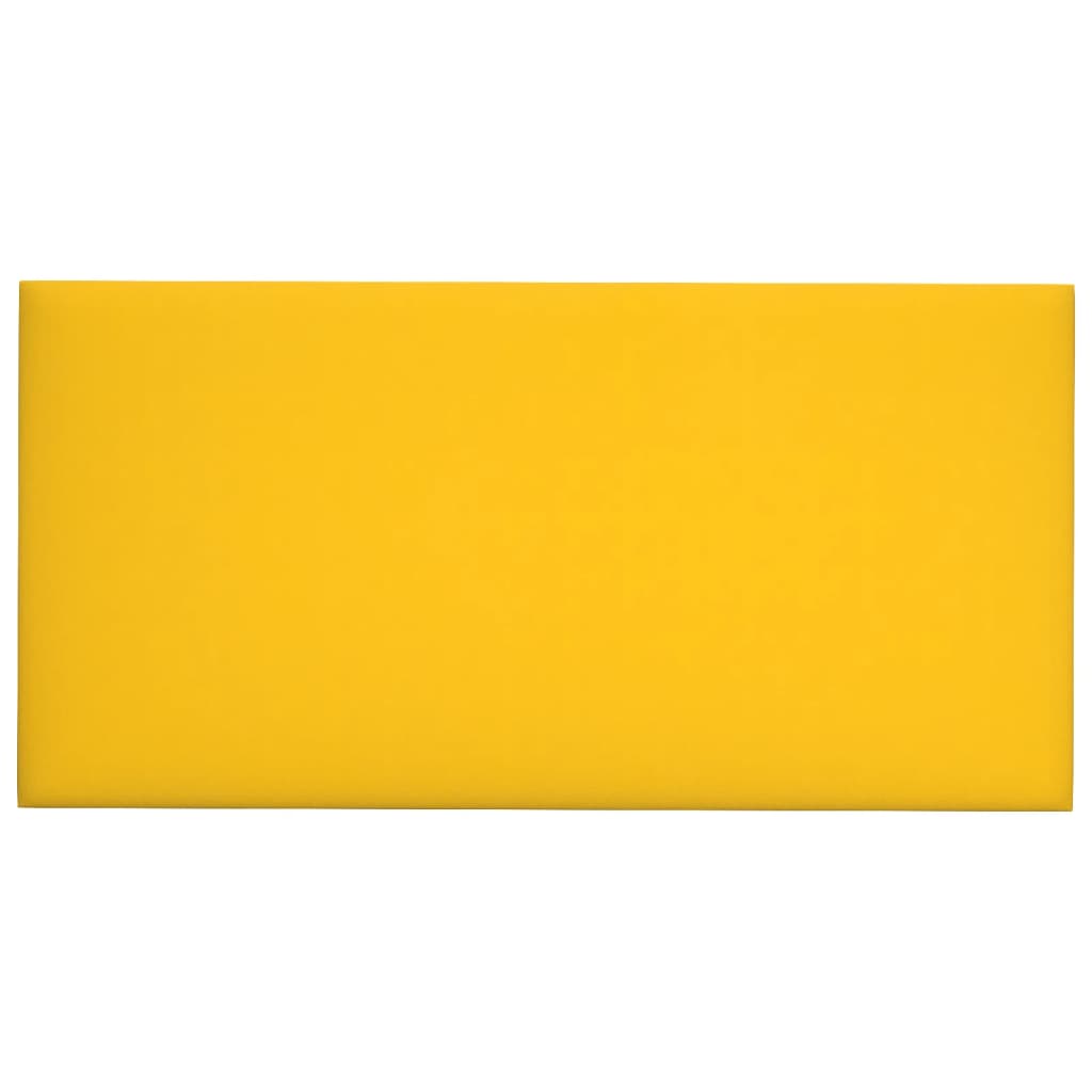 Painel de parede 12 pcs 60x30 cm veludo 2,16 m² amarelo