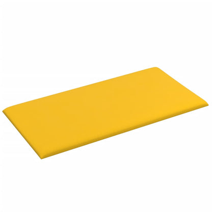 Painel de parede 12 pcs 60x30 cm veludo 2,16 m² amarelo